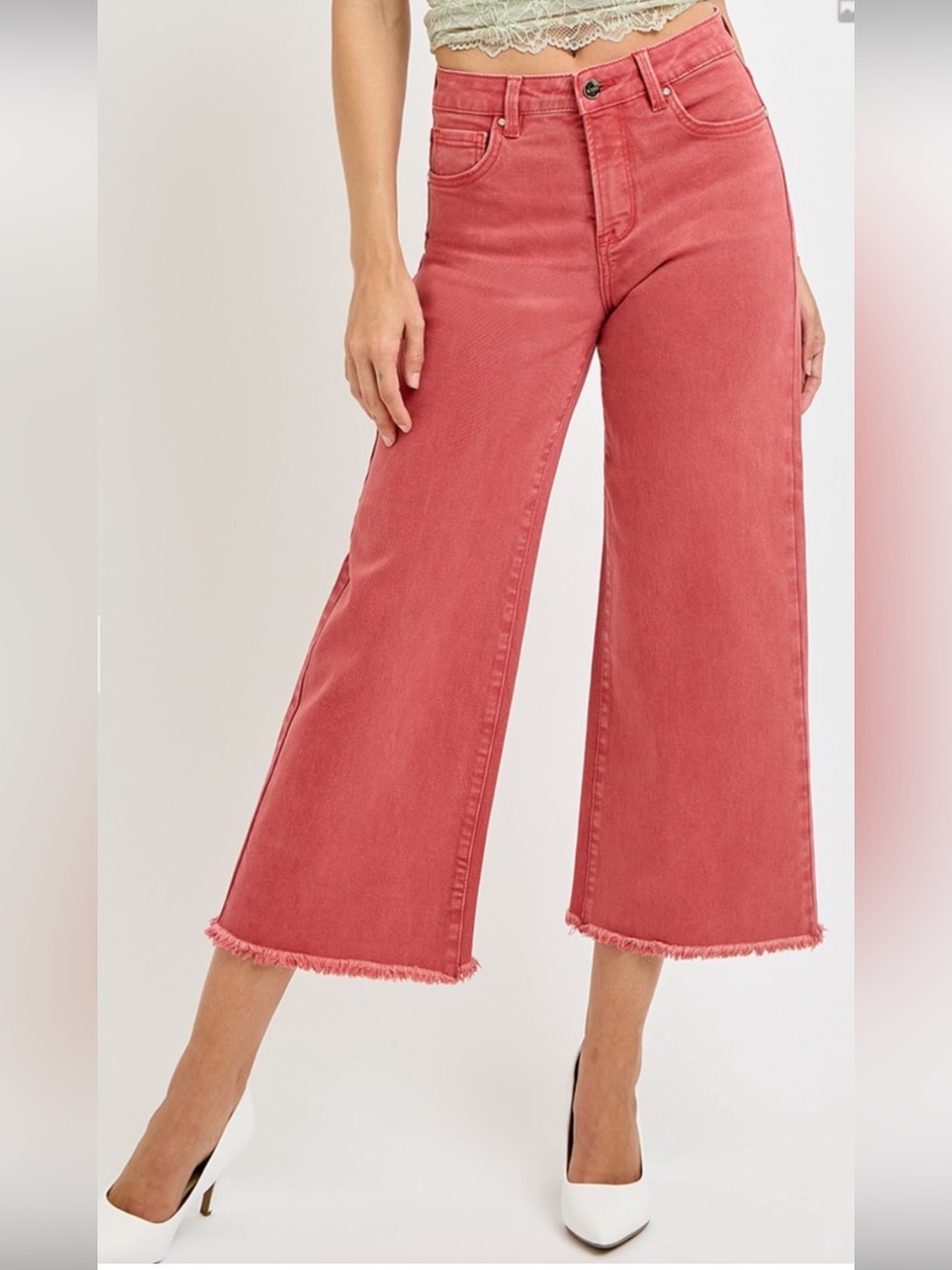 50 size 1/25 - 3X RISEN HIGH RISE TUMMY CONTROL CROP WIDE PANTS